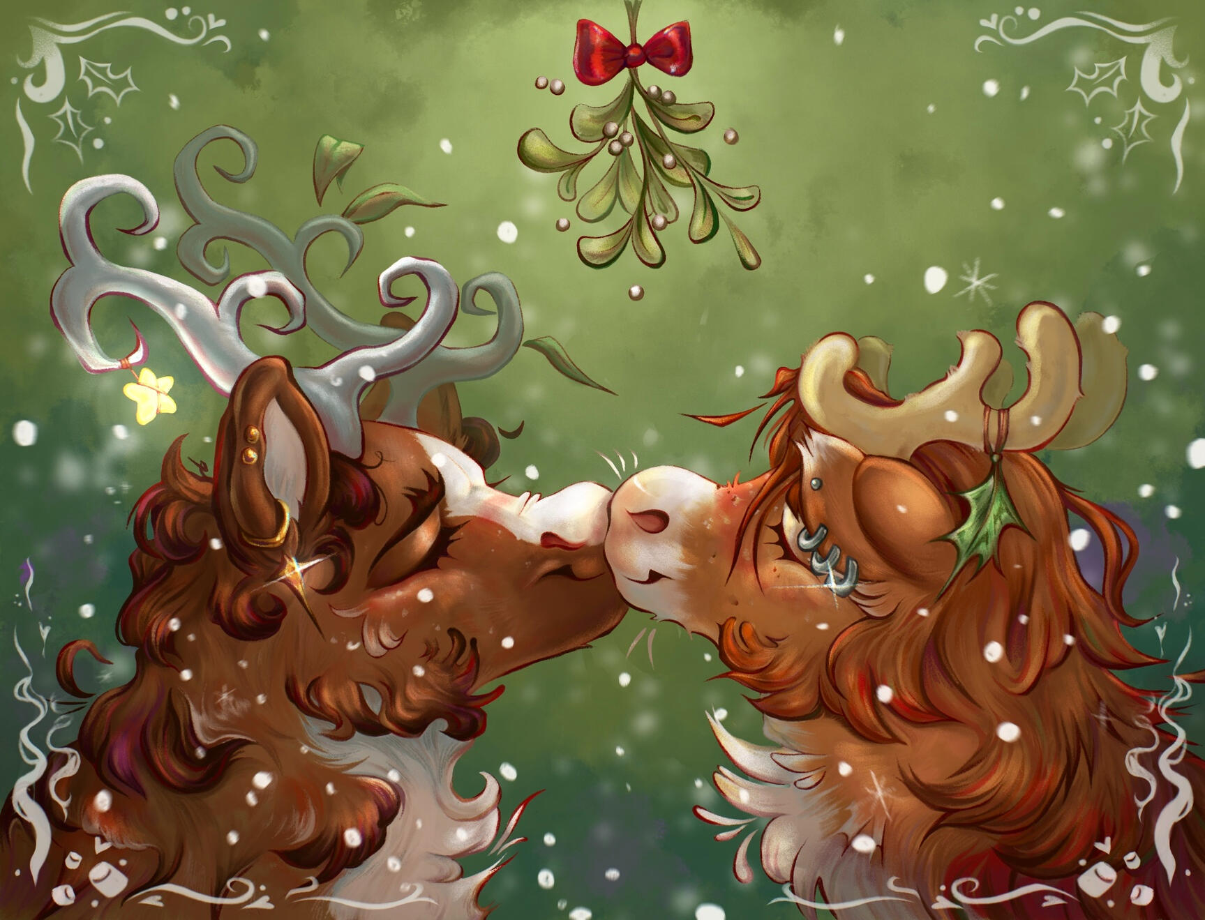 Oh Deer! We're Under the Mistletoe Oh Deer! We're Under the Mistletoe