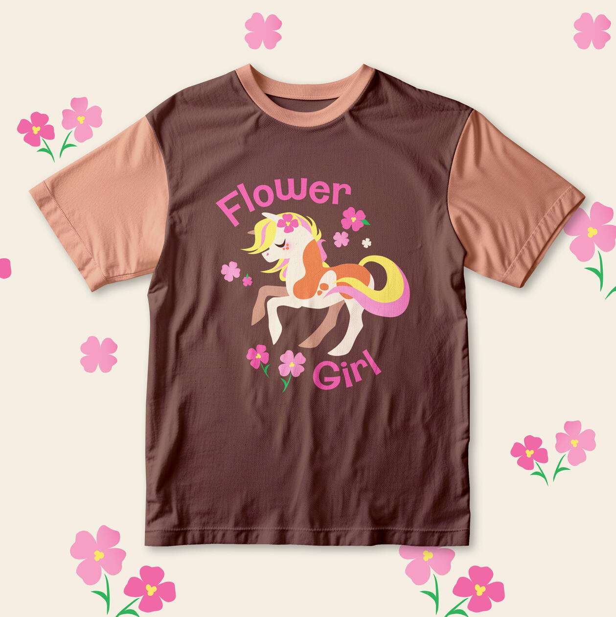 Happy Horses Flower Mockup